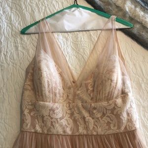 BHLDN / Anthro bridesmaid dress blush rose pink